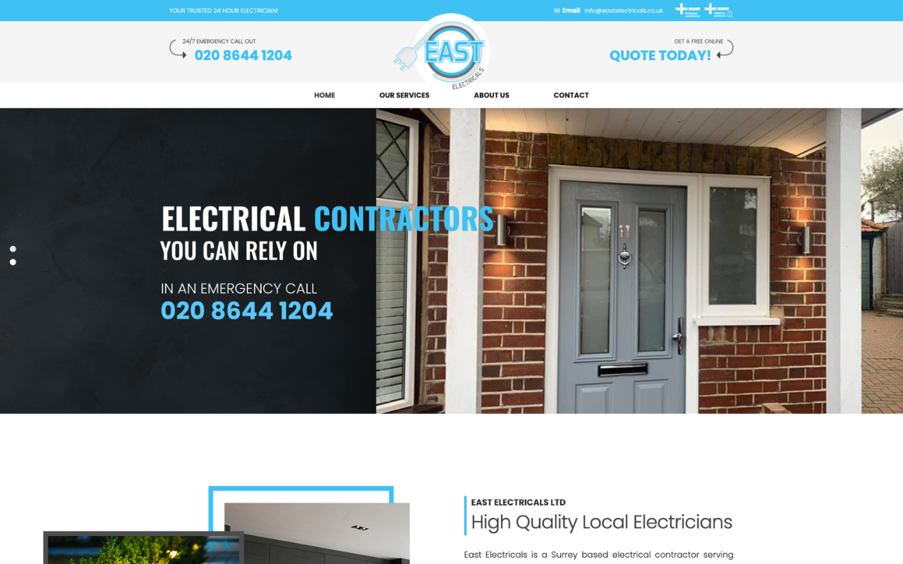 East Electricals Ltd website project