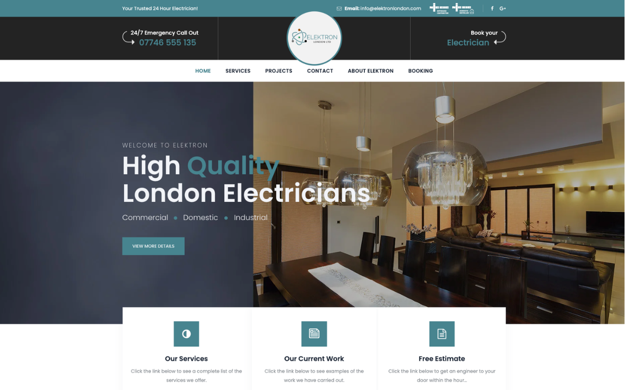 Elektron London Ltd website project