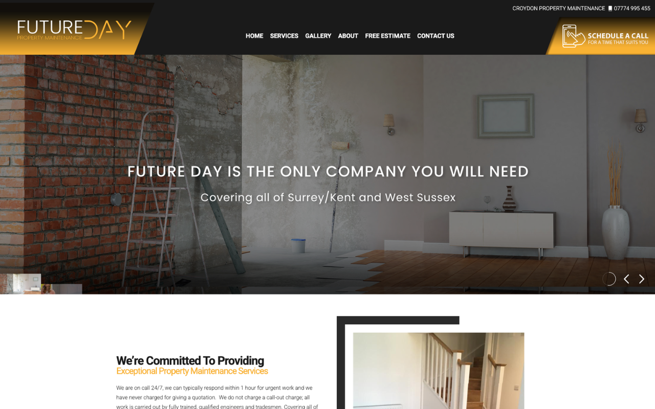 Future Day Property Maintenance website project