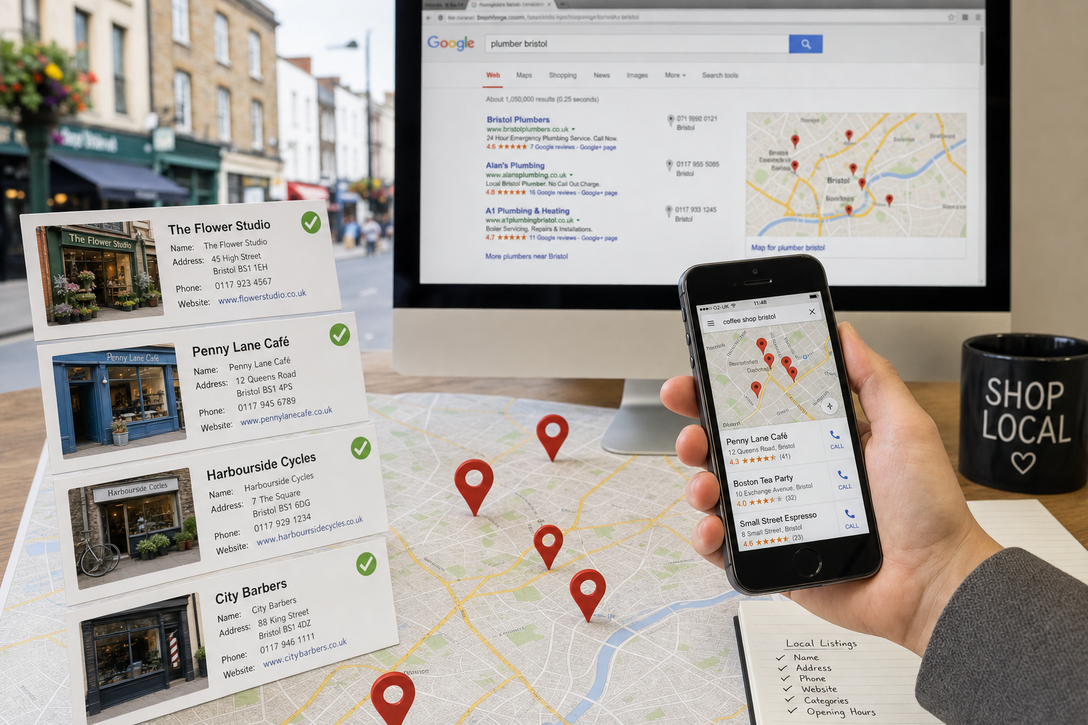 Local Search and the Value of Accurate Business Listings