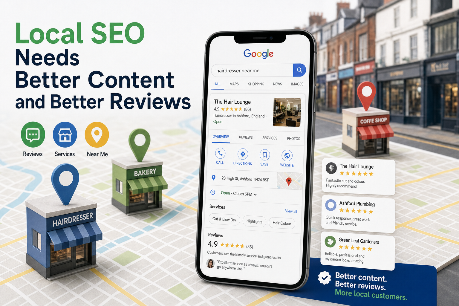 Local SEO Needs Better Content and Better Reviews