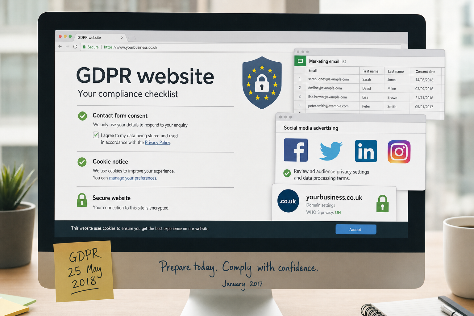 Preparing Websites and Marketing Lists for GDPR