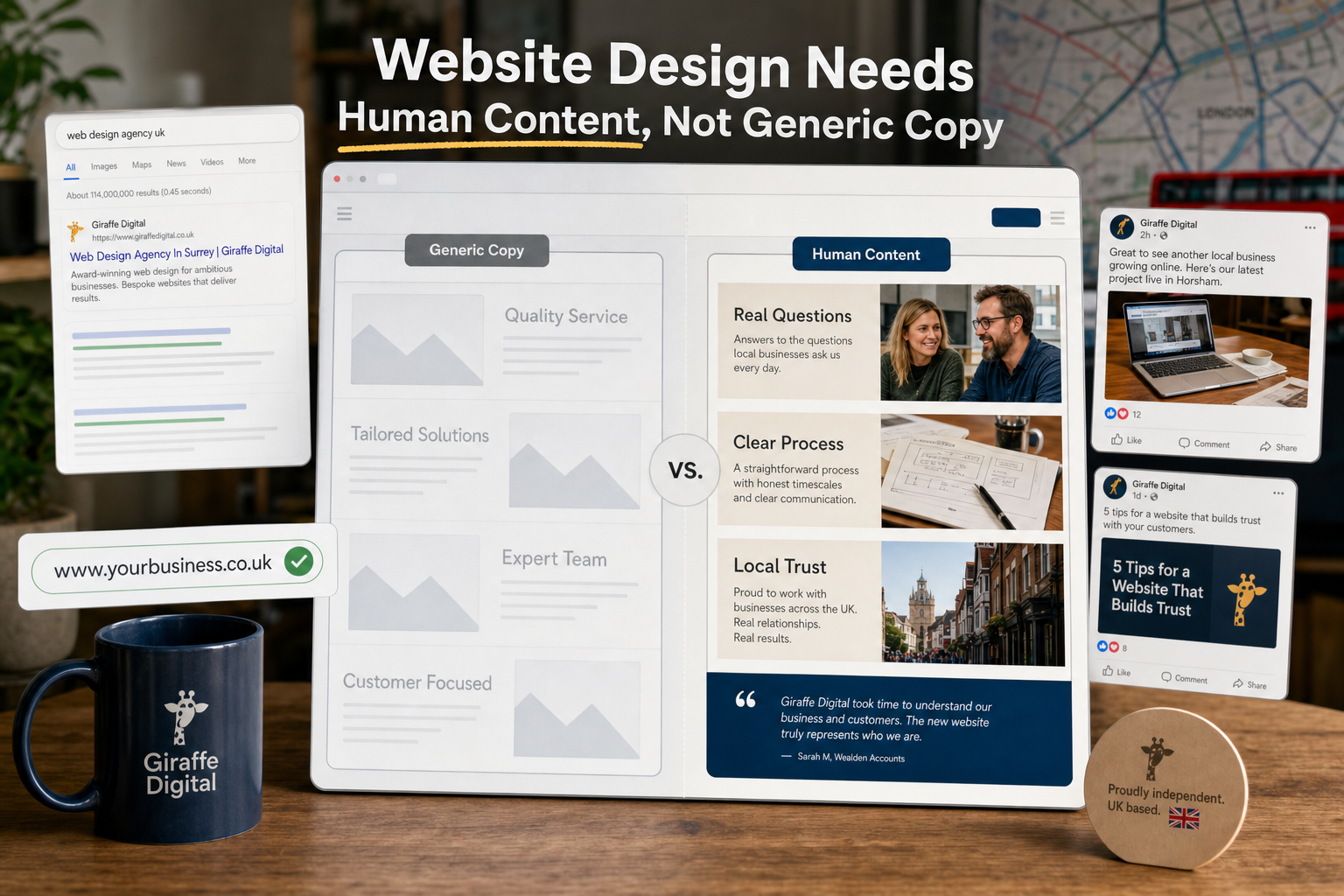 Website Design Needs Human Content, Not Generic Copy